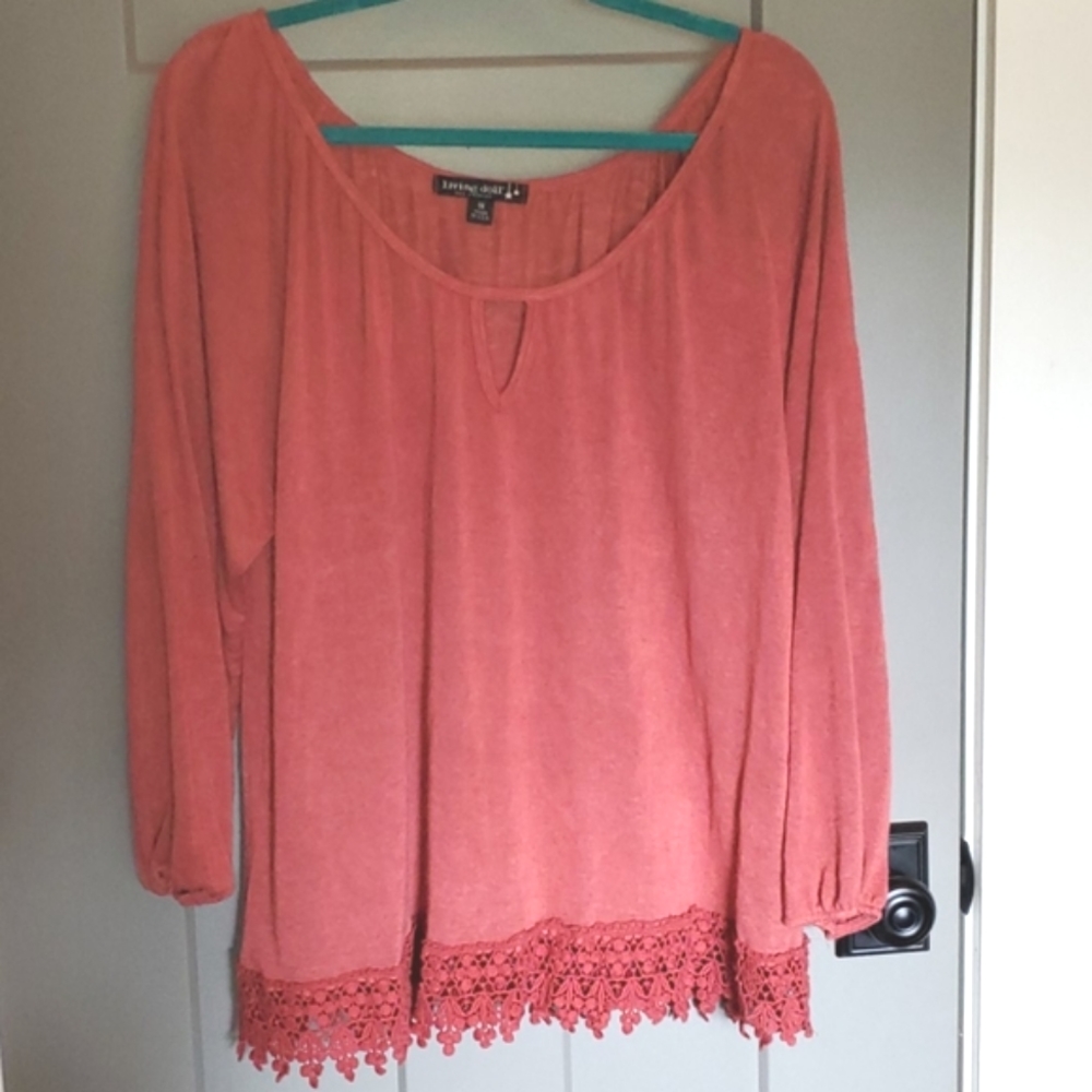 Living Doll brand Plus size blouse size 1X.